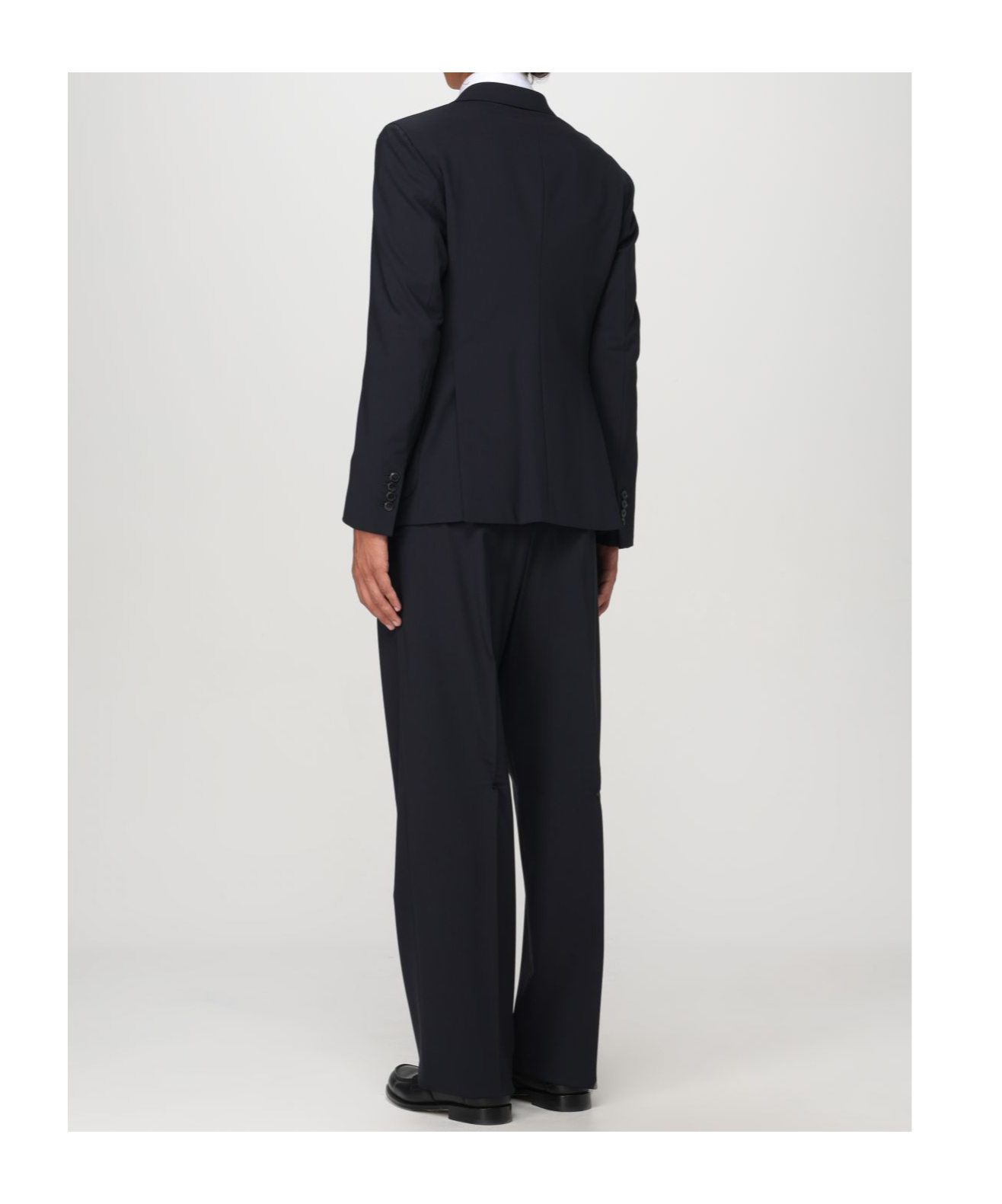 Emporio Armani Long-sleeved Suit In Black