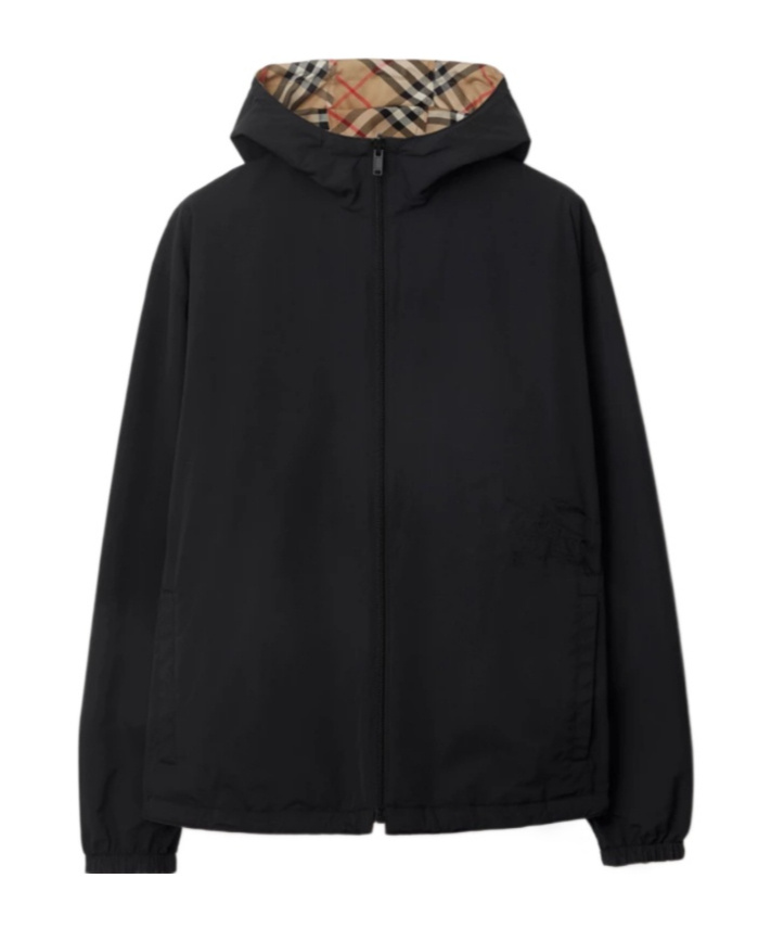 Burberry Reversible Vintage Check Jacket In Nude