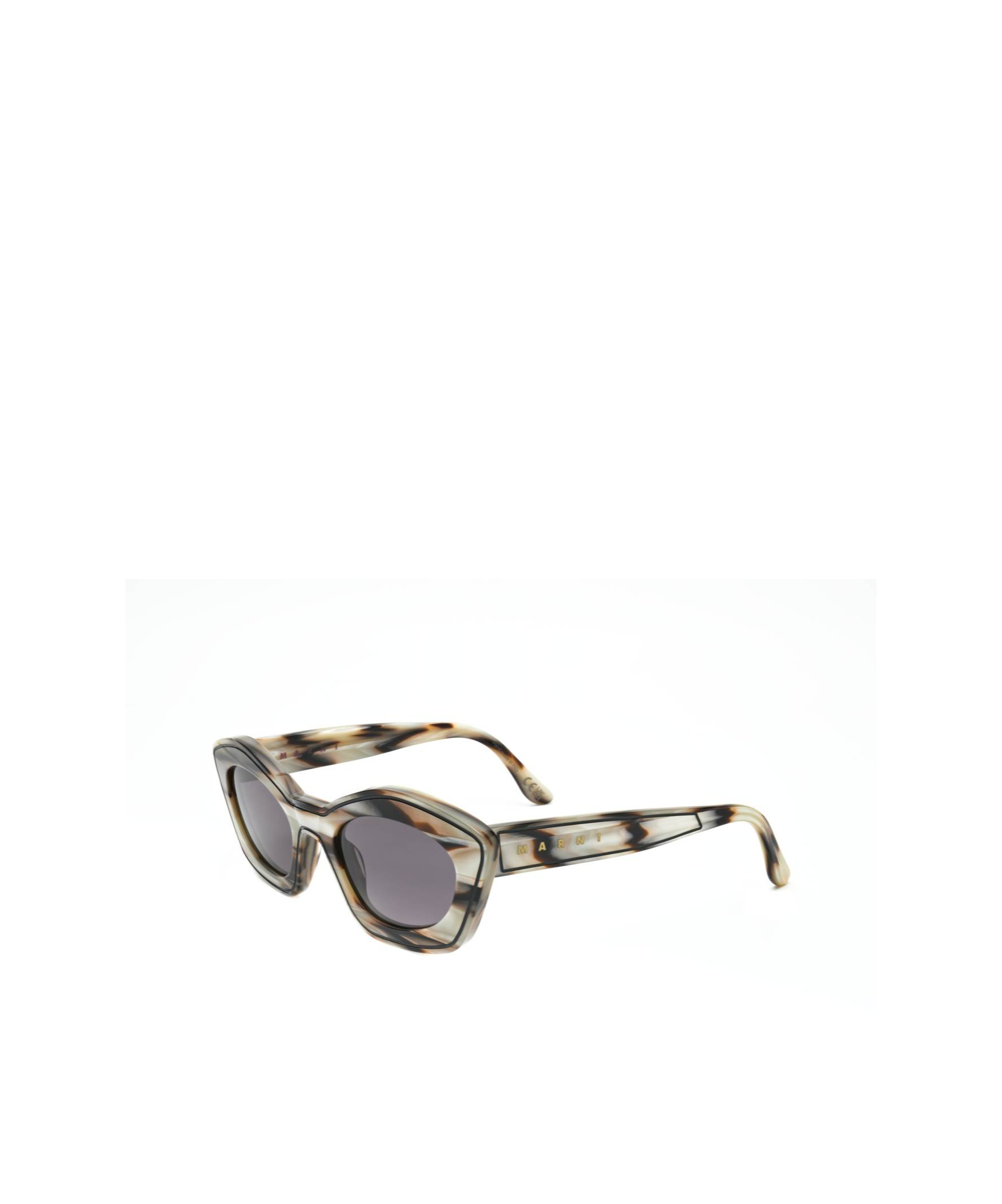 Marni Geometric Frame Sunglasses In Brown