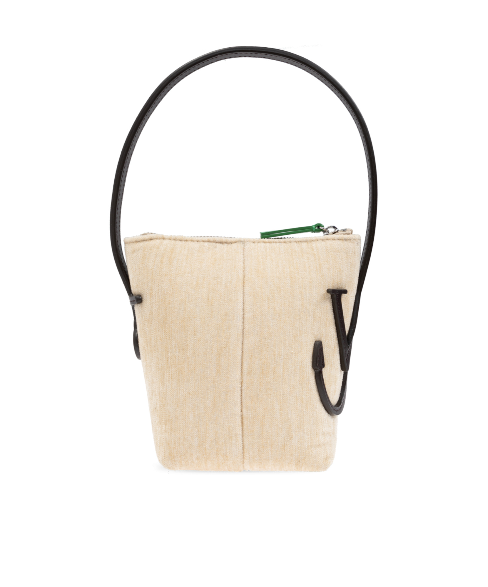 Jw Anderson Anchor Chenille Mini Top Handle Bag In Nude