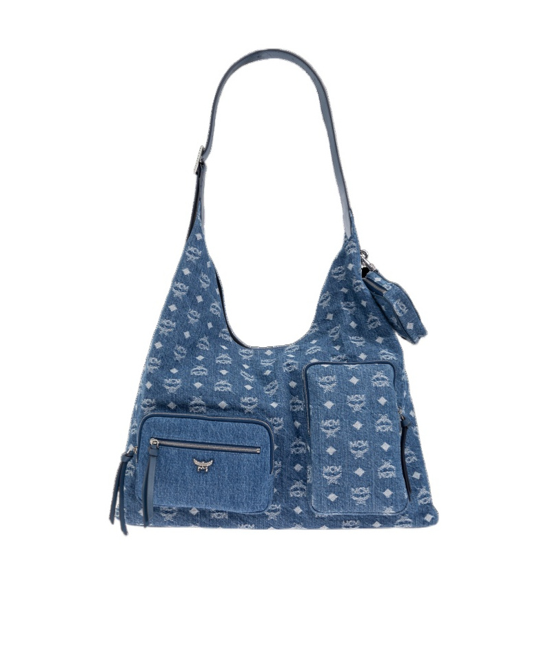 Shop Mcm Denim Shoulder Bag