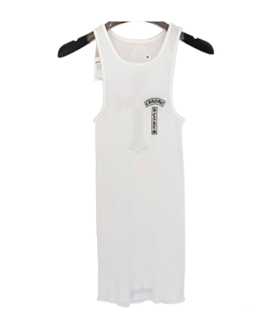 Chrome Hearts Cross Vest On Back In White