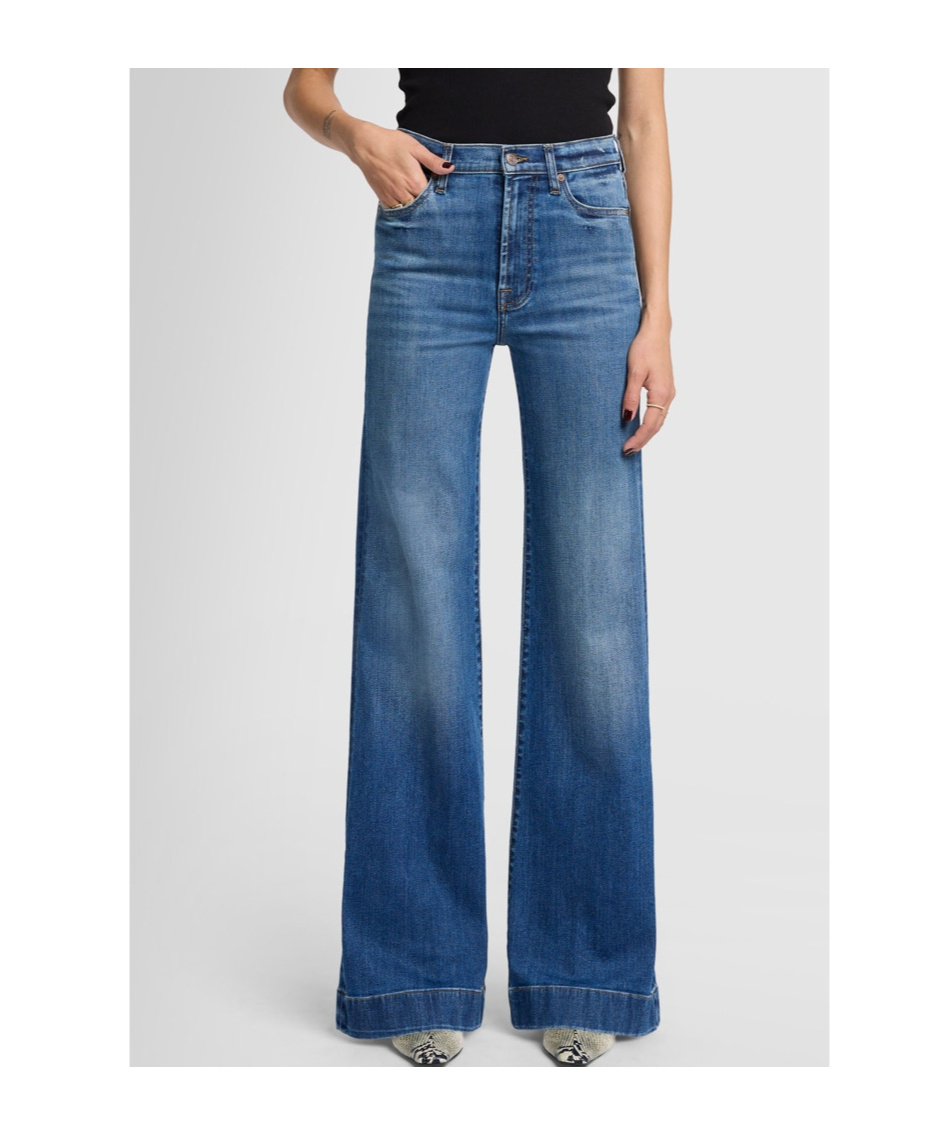 7 For All Mankind Belt-loop Jeans In Blue