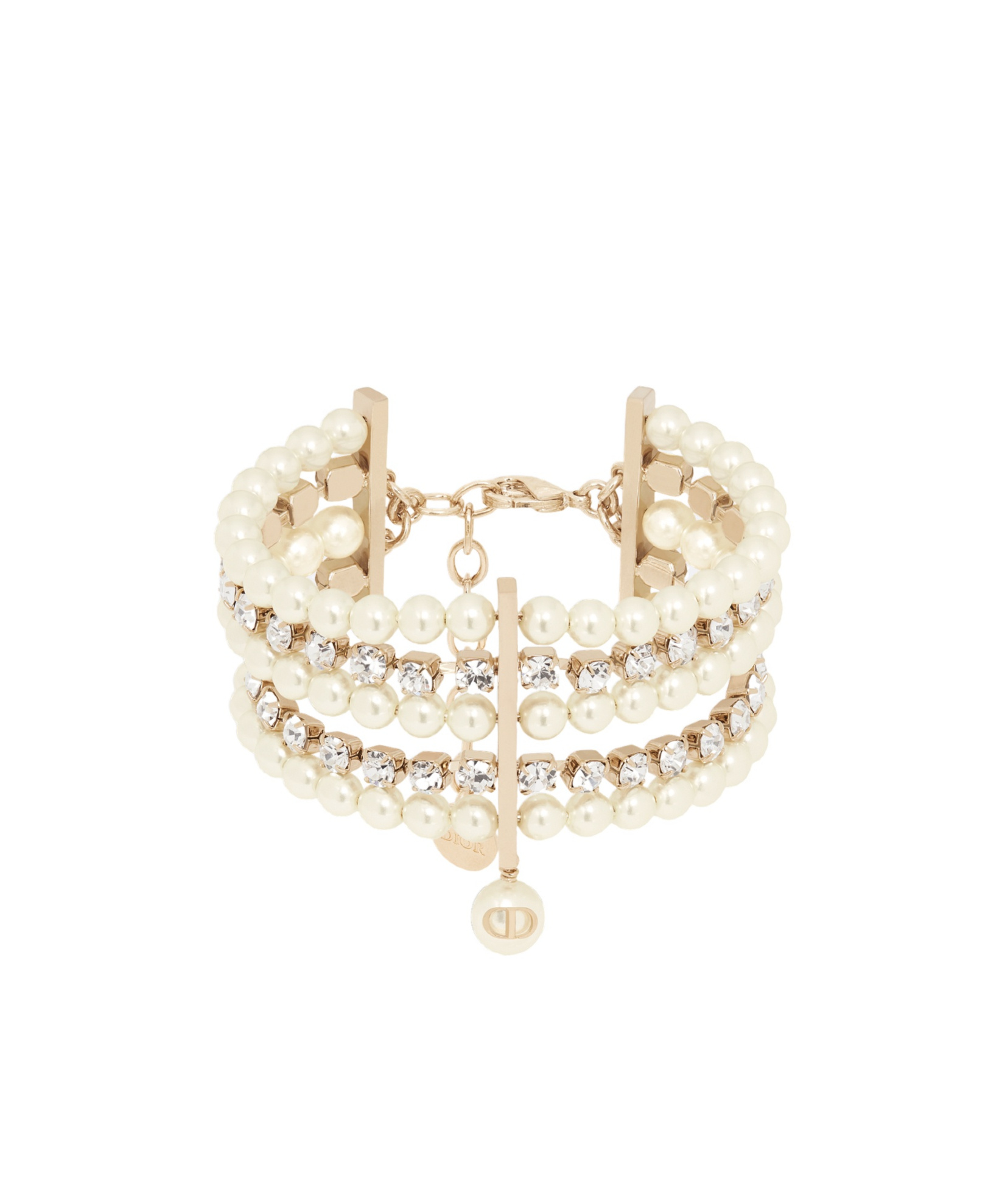 Dior D-river Cuff Bracelet In Yellow