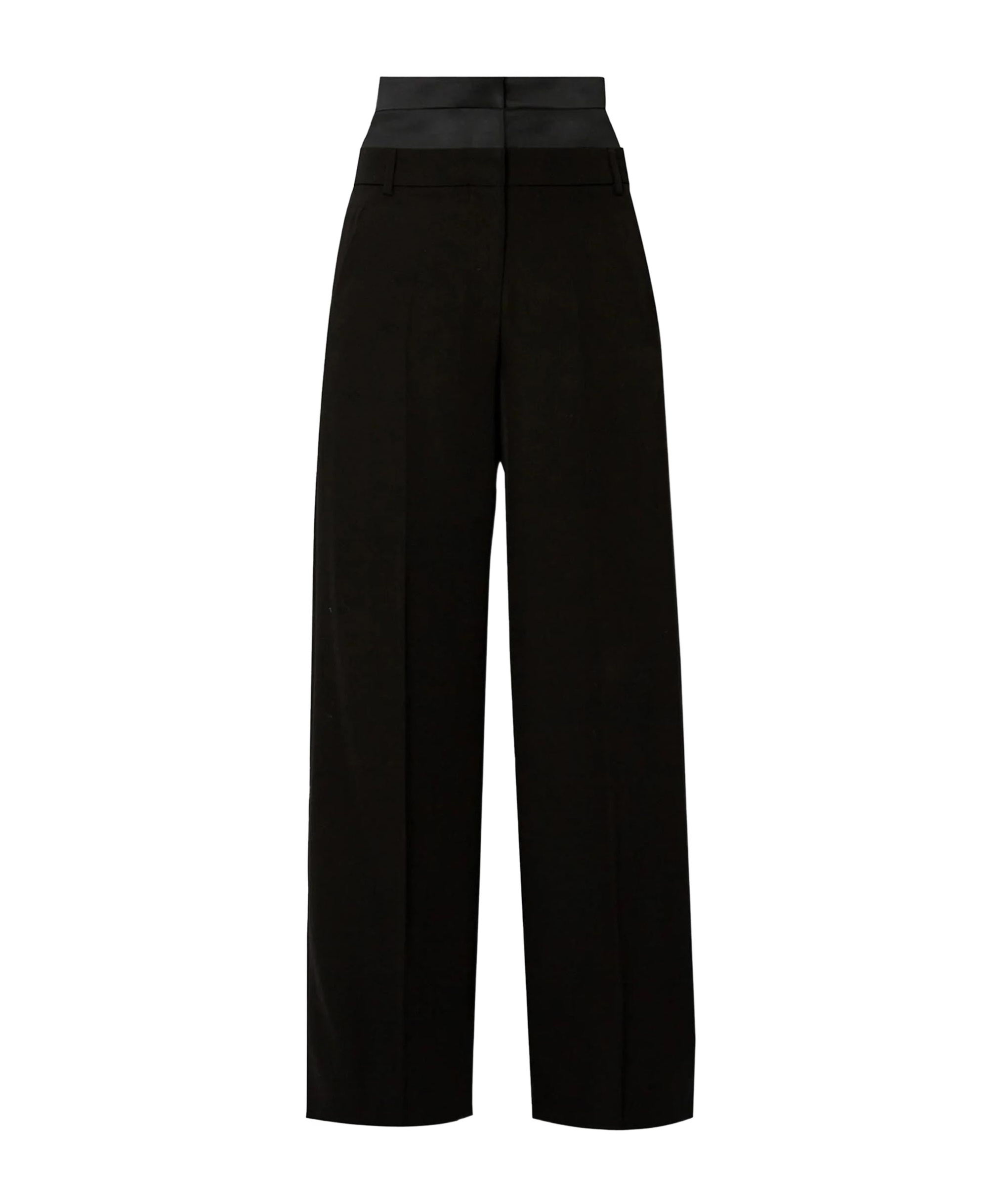 Shop Erdem Waistband Loop Casual Pants In Black