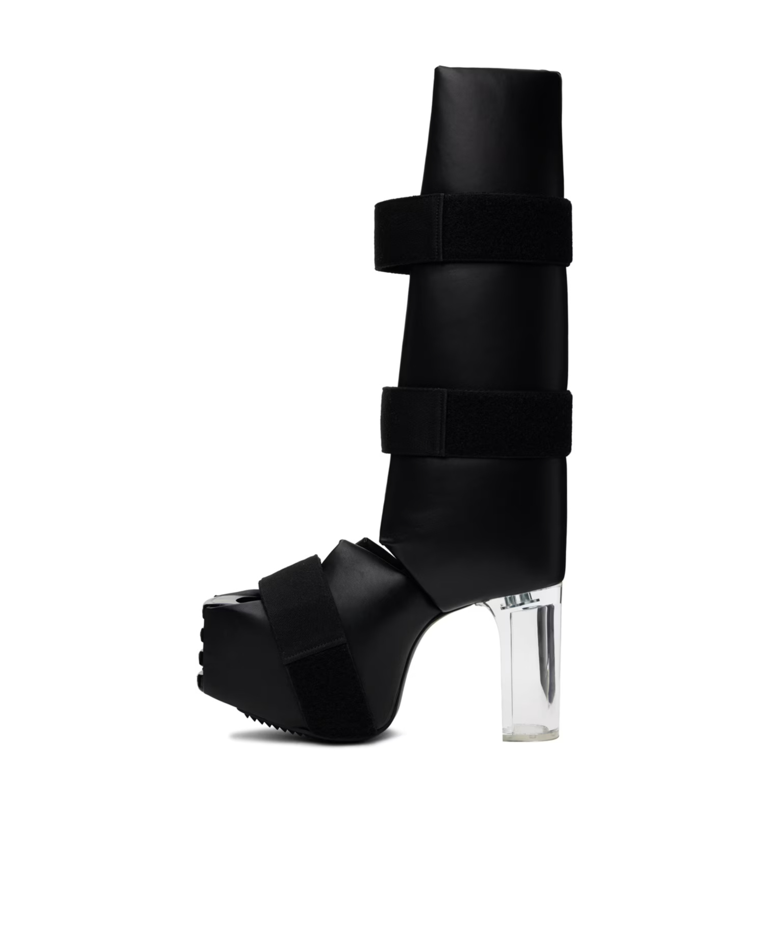 Rick Owens Open Splint Kiss High Boots In Black