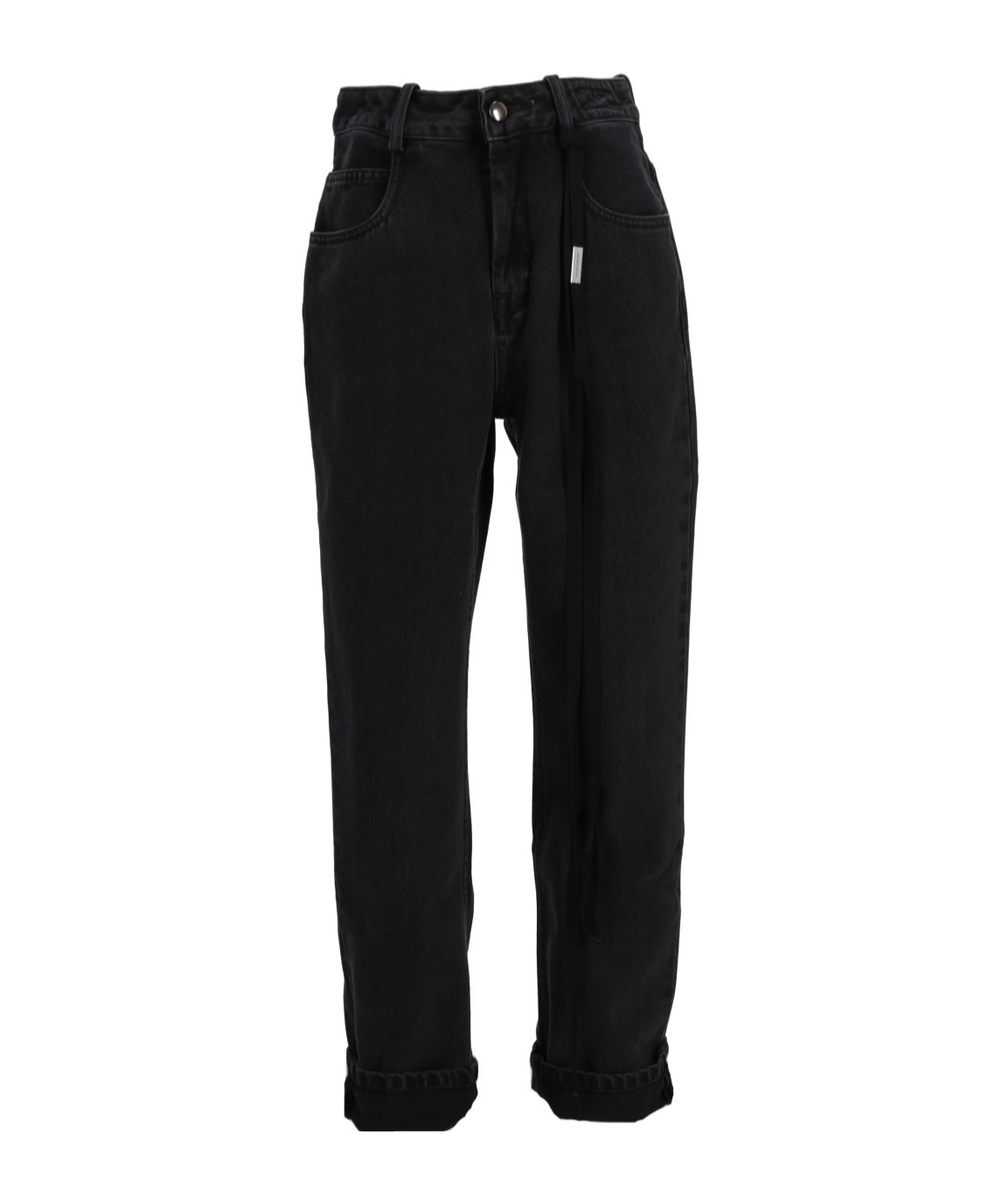 Ann Demeulemeester Herme 5-pockets Slim Fit Cropped Trousers Faded De In Black