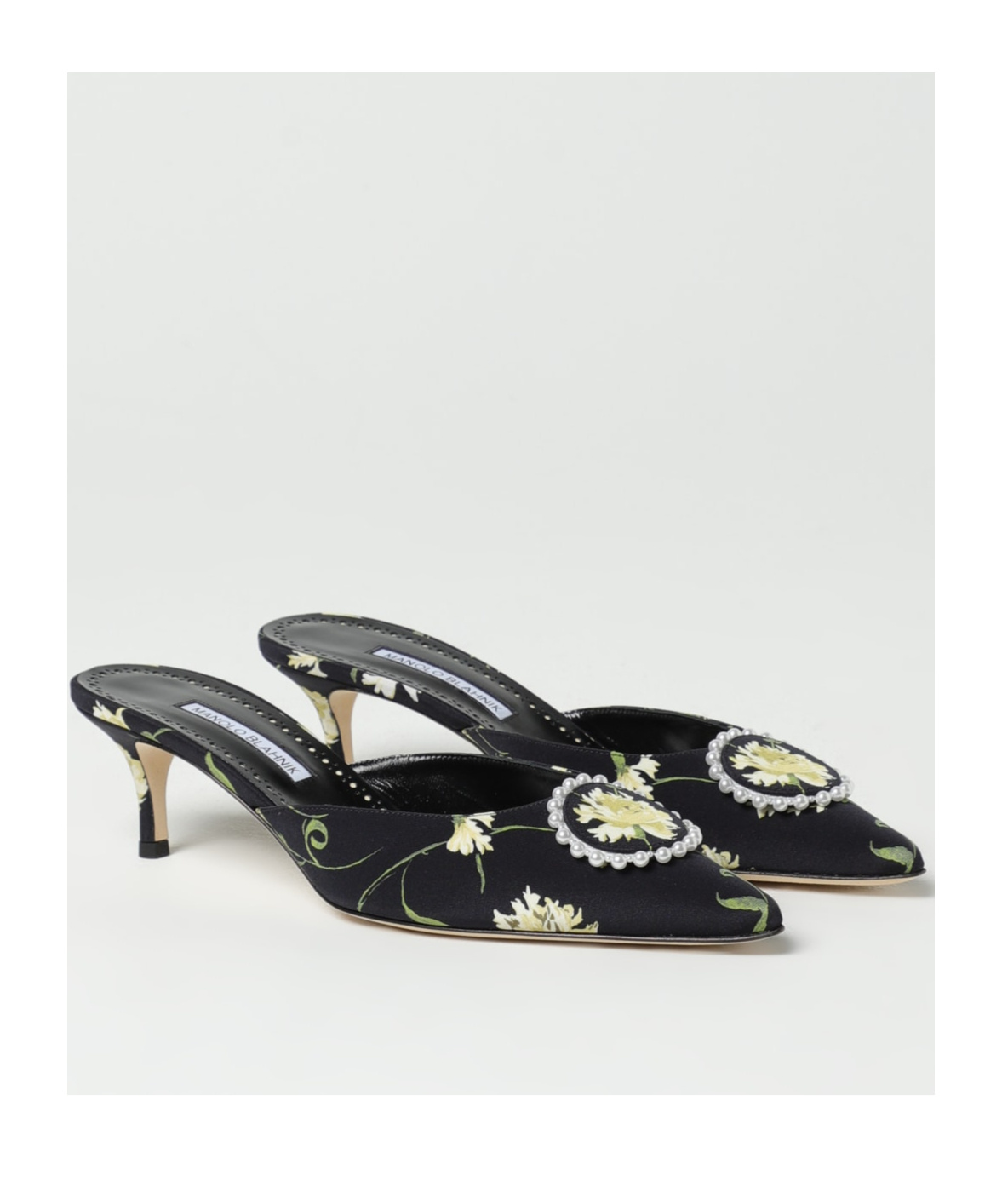 Manolo Blahnik Pointed High Heel Sandals In Black