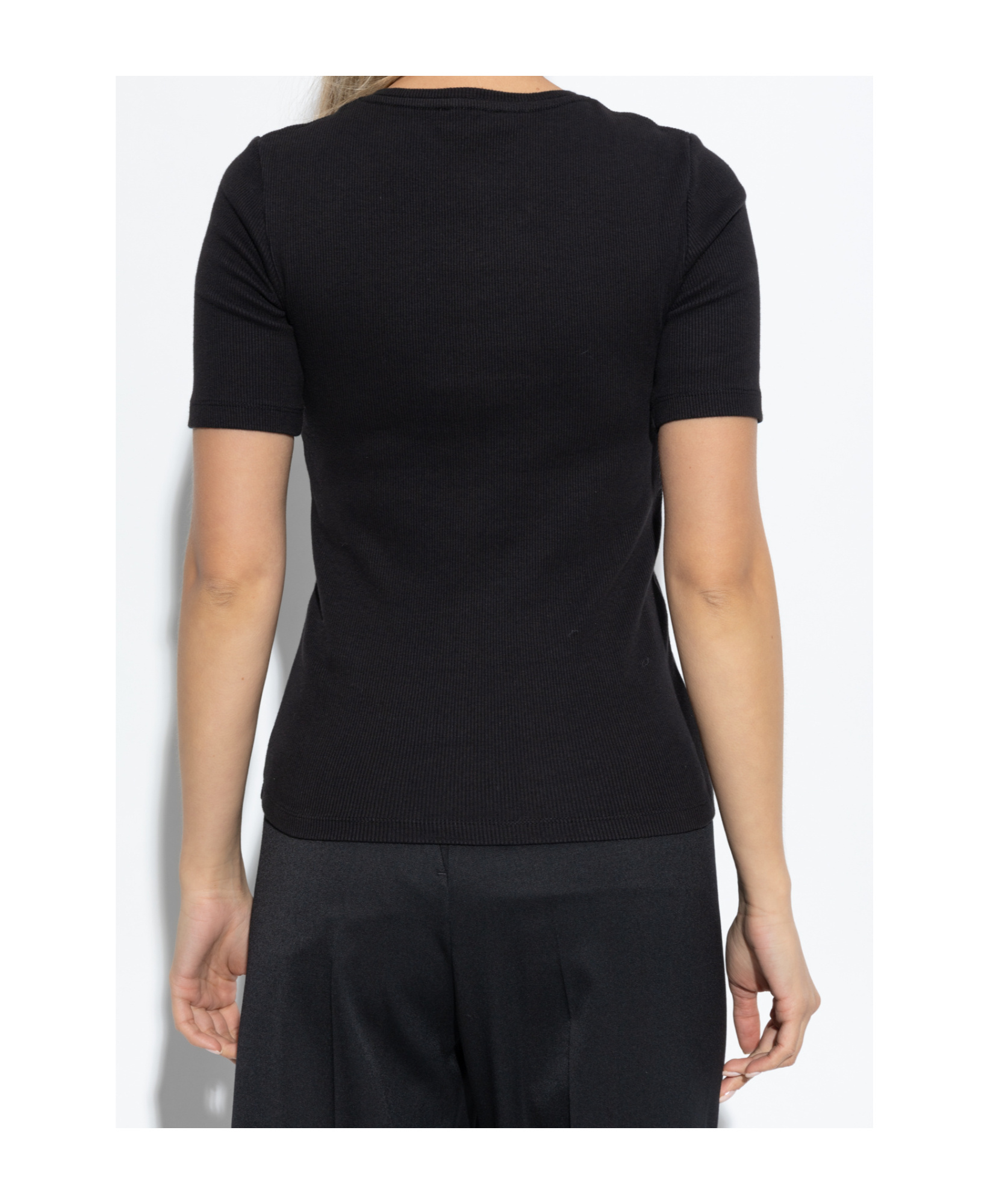 Shop Anine Bing Alessia T-shirt In Black