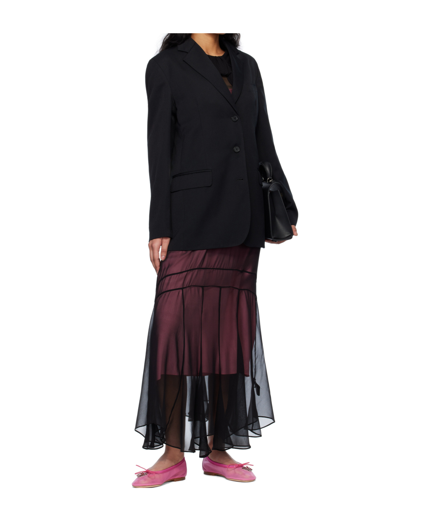 Simone Rocha Back Cut Out Bow Detail Jacket In Black