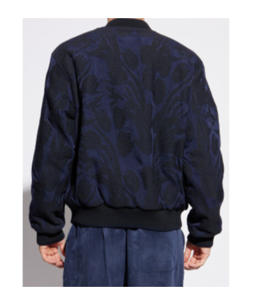 Dries Van Noten Volker Reversible Bomber Jacket In Blue