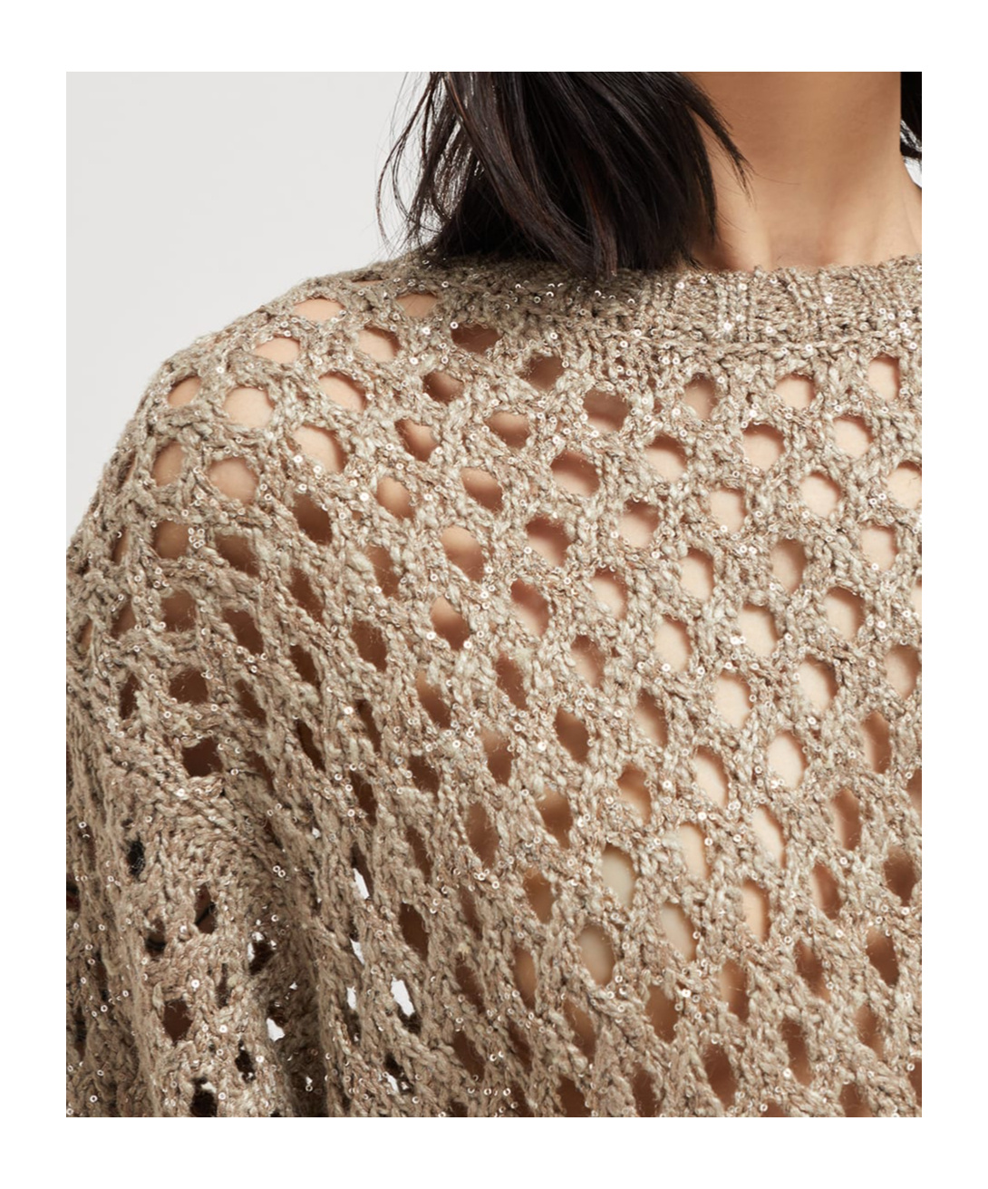 Brunello Cucinelli Dazzling Net Sweater