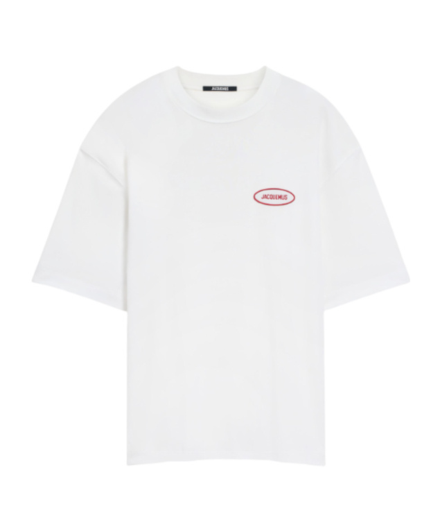 Jacquemus Mens Station Patch White Stazione Brand-patch Cotton-jersey T-shirt In White