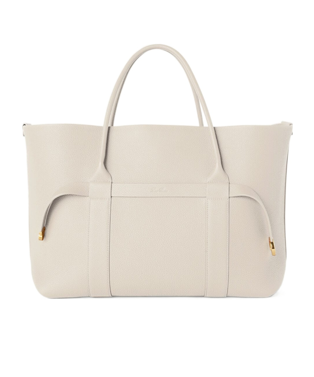 Loro Piana Logo-embossed Tote Bag In White