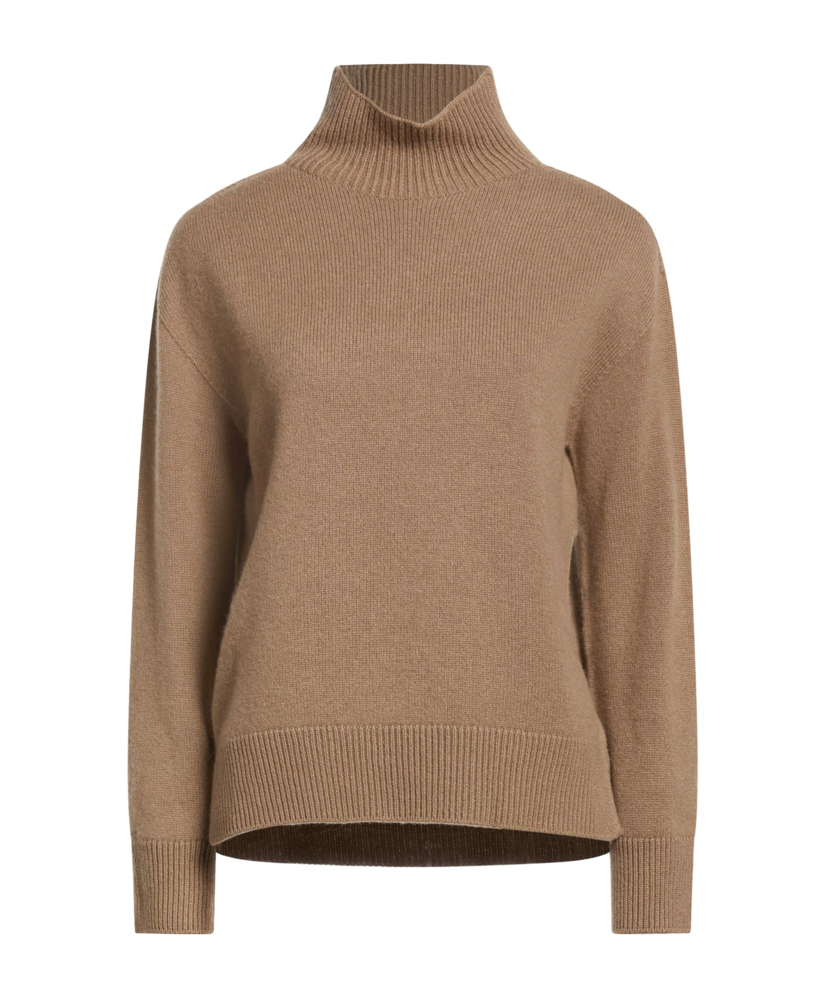 Max Mara Plain Color Polo Necks In Brown