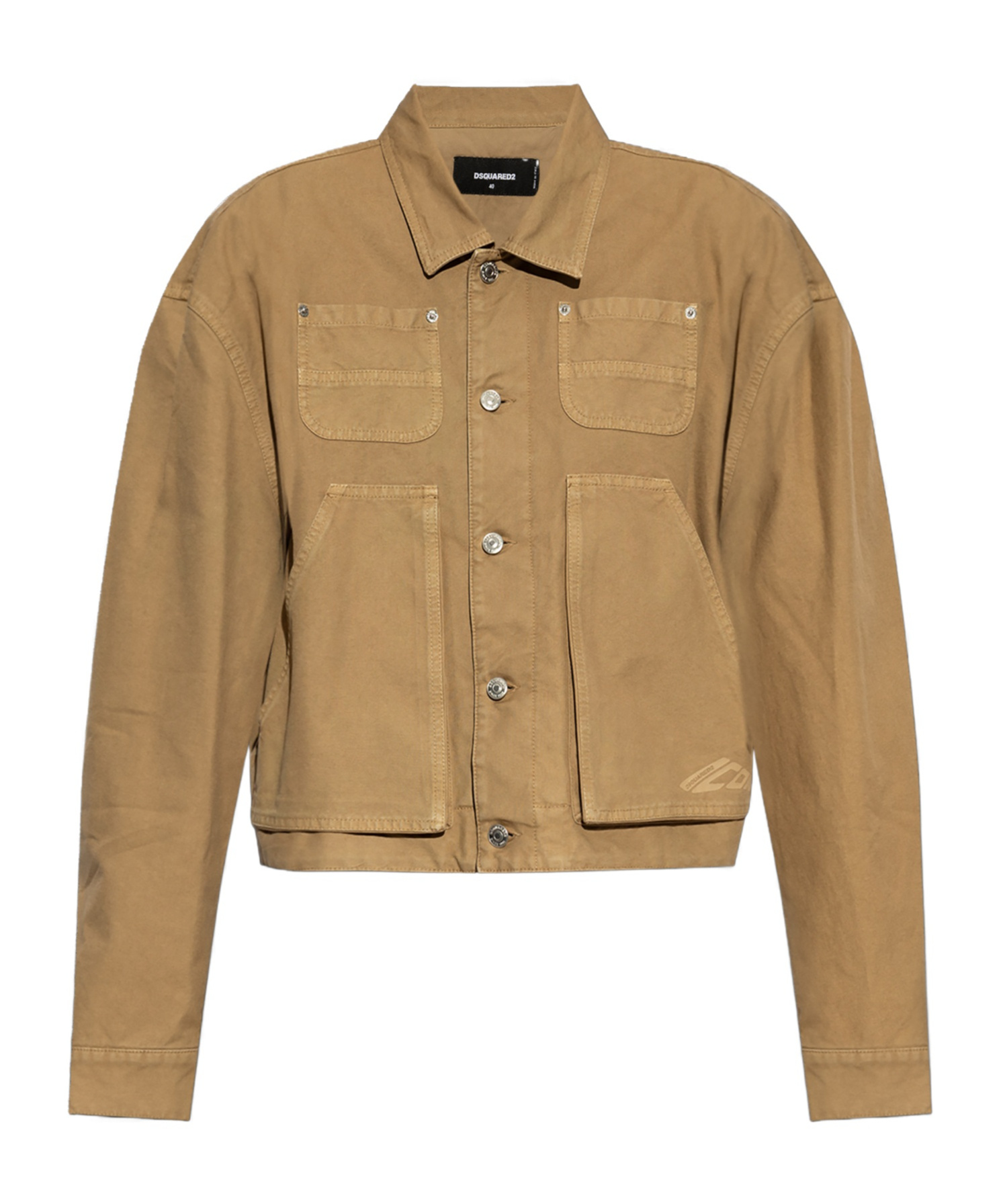 Shop Dsquared2 Cotton Jacket In Brown