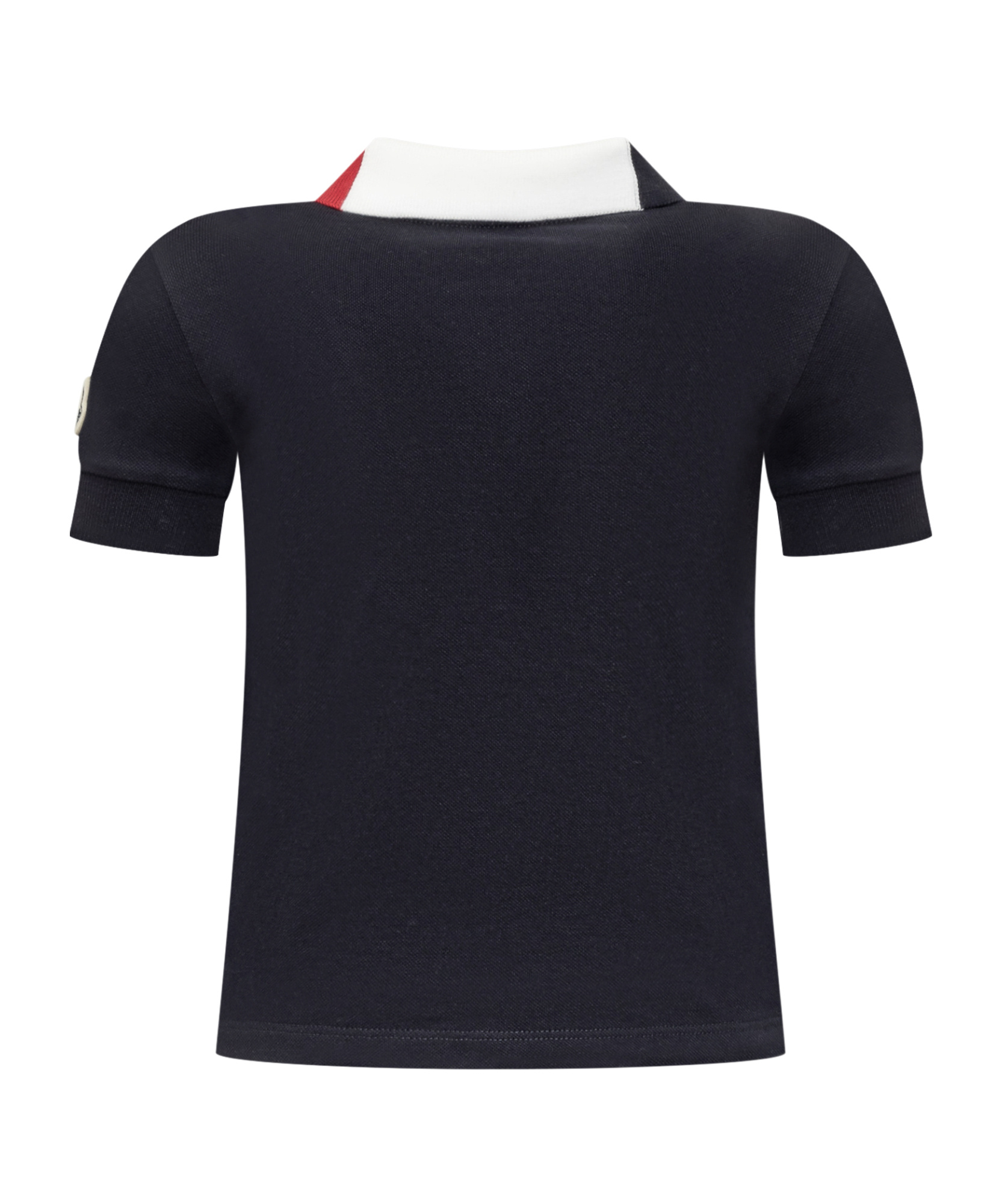 Moncler Short-sleeved Polo Shirt In Blue