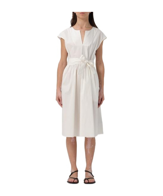 Woolrich Woman Midi Dress White Size L Cotton In White