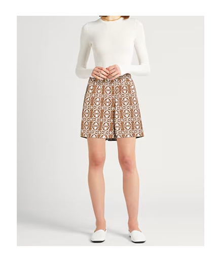 Max Mara Printed Bermuda Shorts In Brown