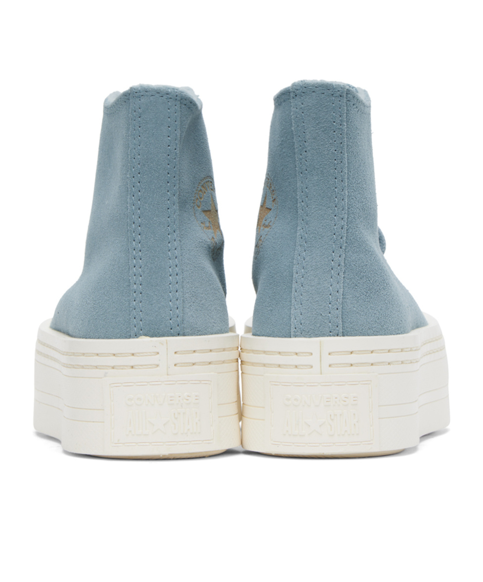 Converse Round Head Strapped High-top Casual Sneakers In White