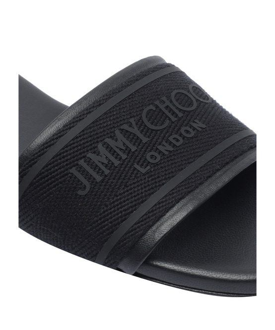 Jimmy Choo Round Toe Leather Sandals