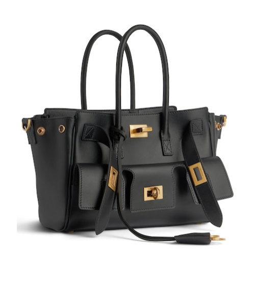 Balenciaga Mini Leather Bel Air Carry All Tote Bag In Black