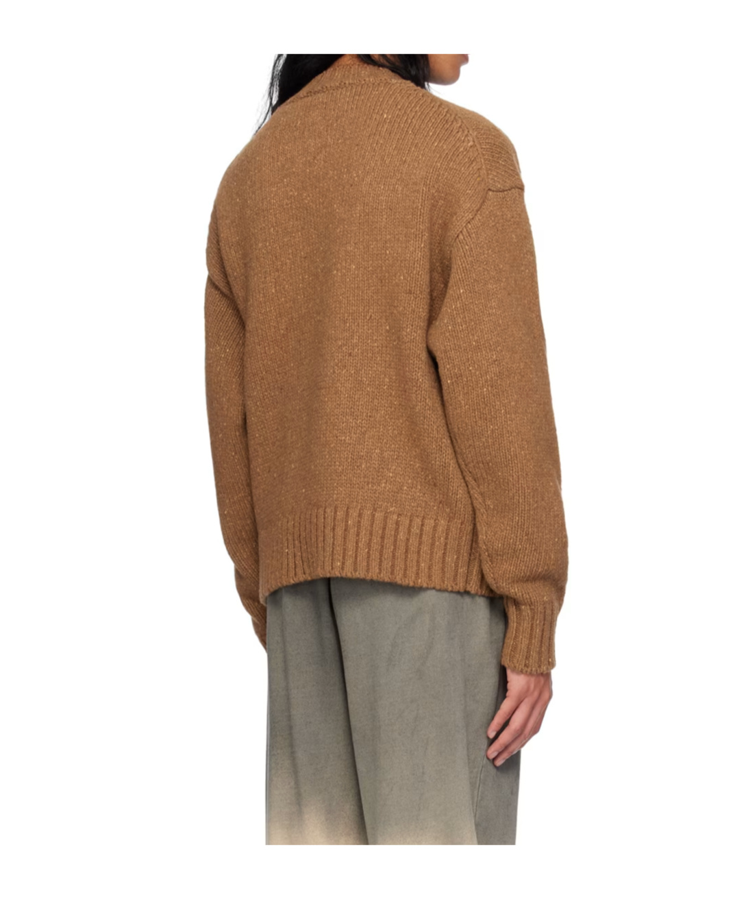 Shop We11 Done Logo Hardware Sweater In Brown