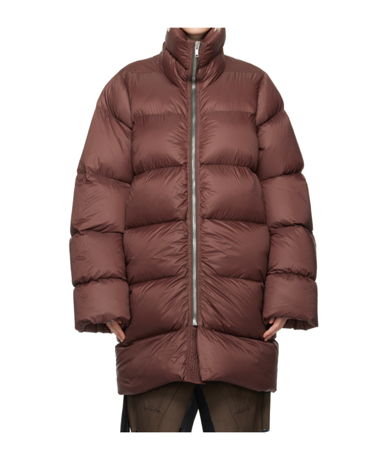 Rick Owens Turtle Quilted Down Jacket In Red