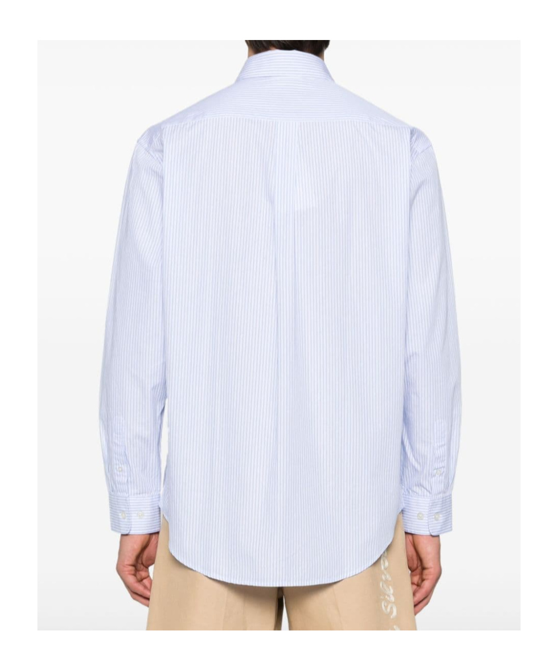 Drôle De Monsieur La Chemise Rayée Cotton Shirt In Blue