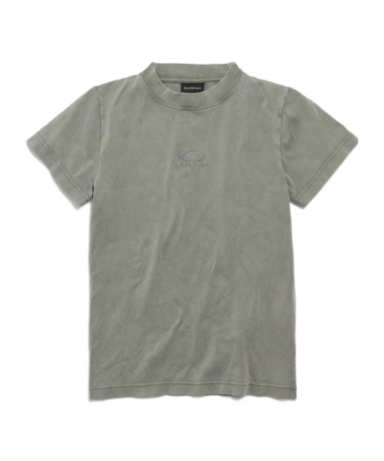 Balenciaga Women's Loop Sports Icon Fitted T-shirt In Grey In Gray