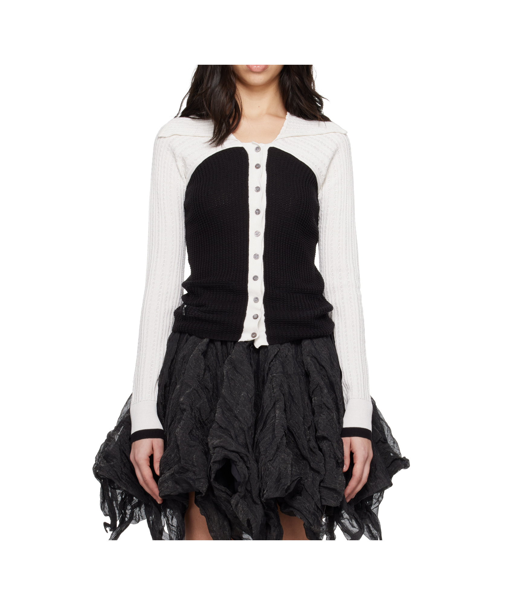 Kiko Kostadinov Rover Knit Cardigan In Black