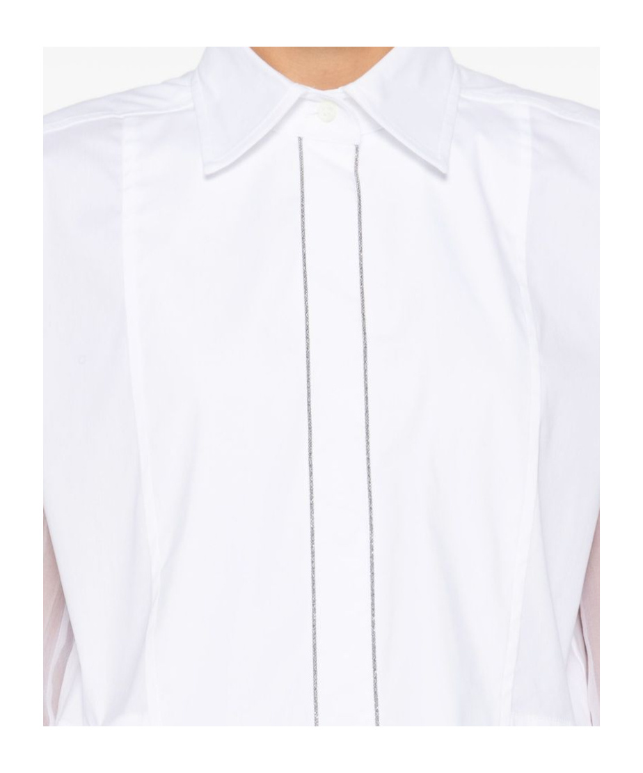Brunello Cucinelli Long-sleeved Shirt In White