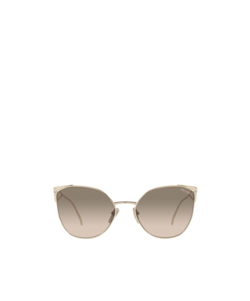 Prada Gold-tone Logo Cat-eye Sunglasses In Nude