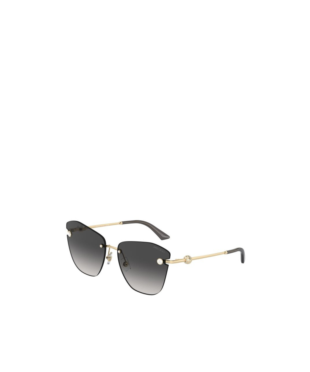 Jimmy Choo Womens Gold Jc4004hb Butterfly-frame Metal Sunglasses In Black