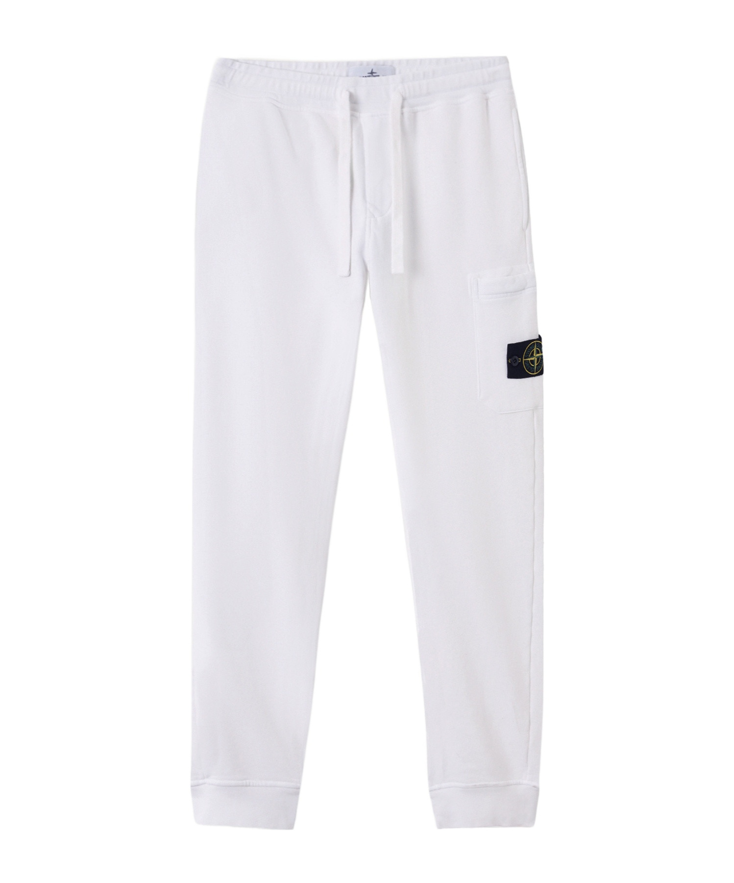 Stone Island Slim-fit Joggers With Elasticated Waistband In White