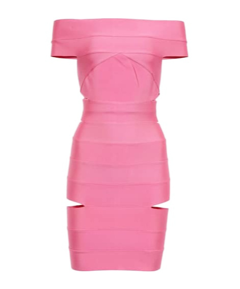 Alexandre Vauthier Off-the-shoulder Minidress In Pink