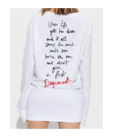 Dsquared2 Text-print Dress In White