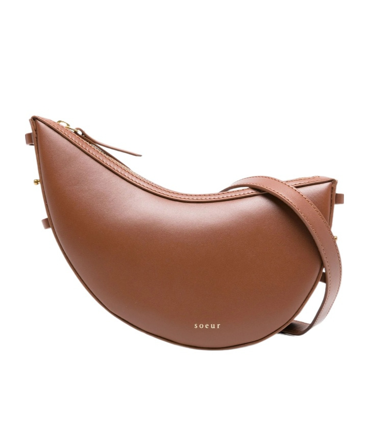 Soeur Small Wino Leather Shoulder Bag In Brown