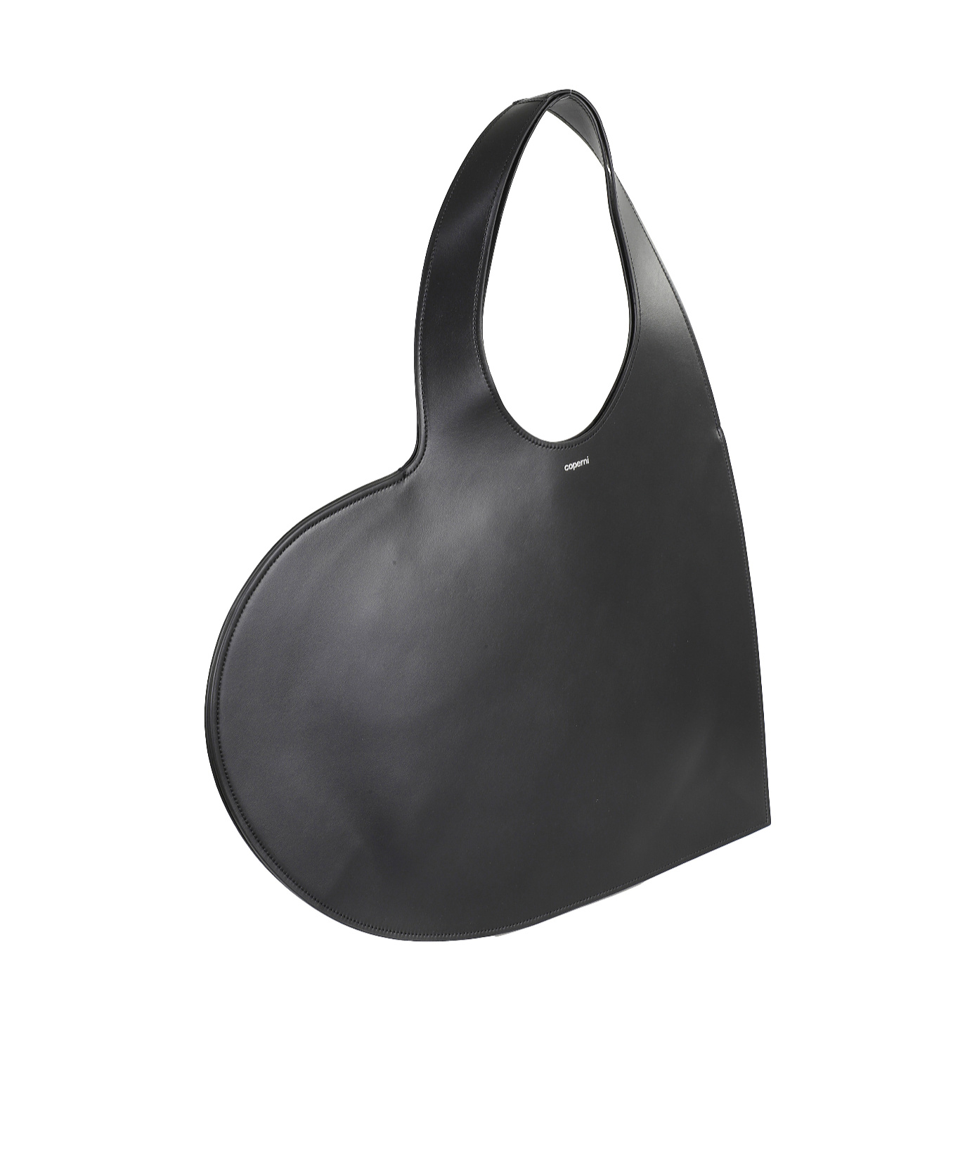 Coperni Heart-shaped Black Bag With Adjustable Shoulder Strap In Black
