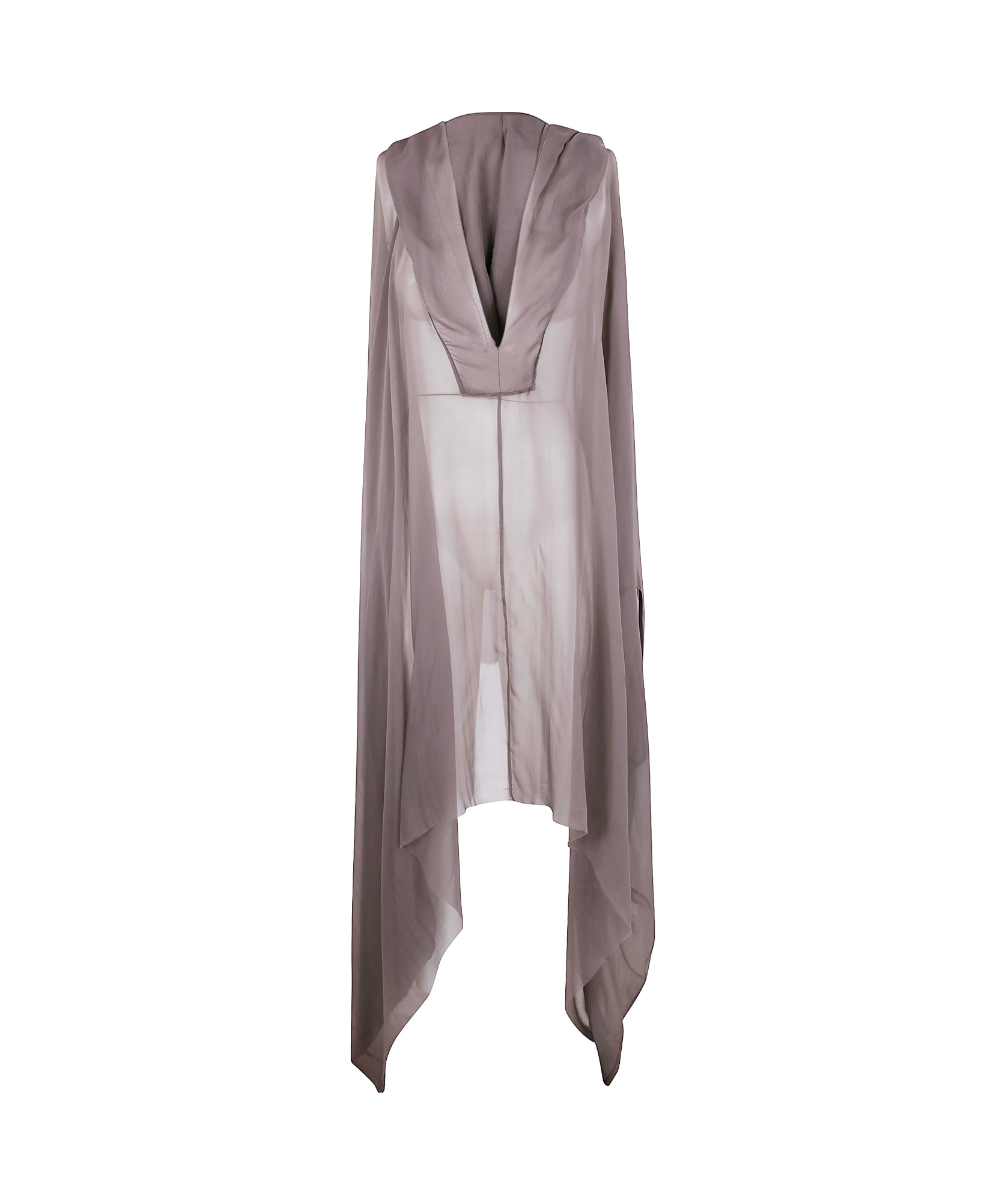 Rick Owens Women Hooded Kaftan Pullover In Gray