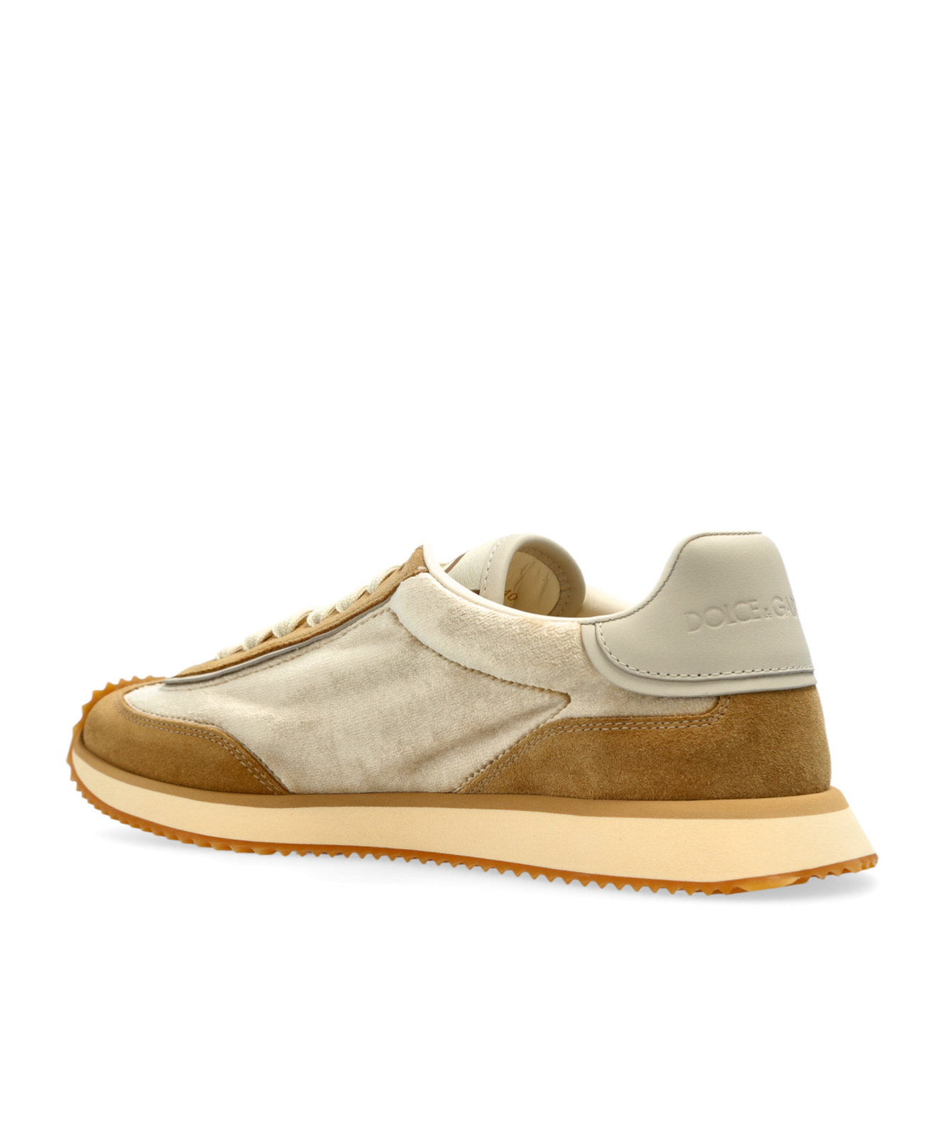 Dolce & Gabbana Low Top Sneakers With Dg Cushion Style In Nude
