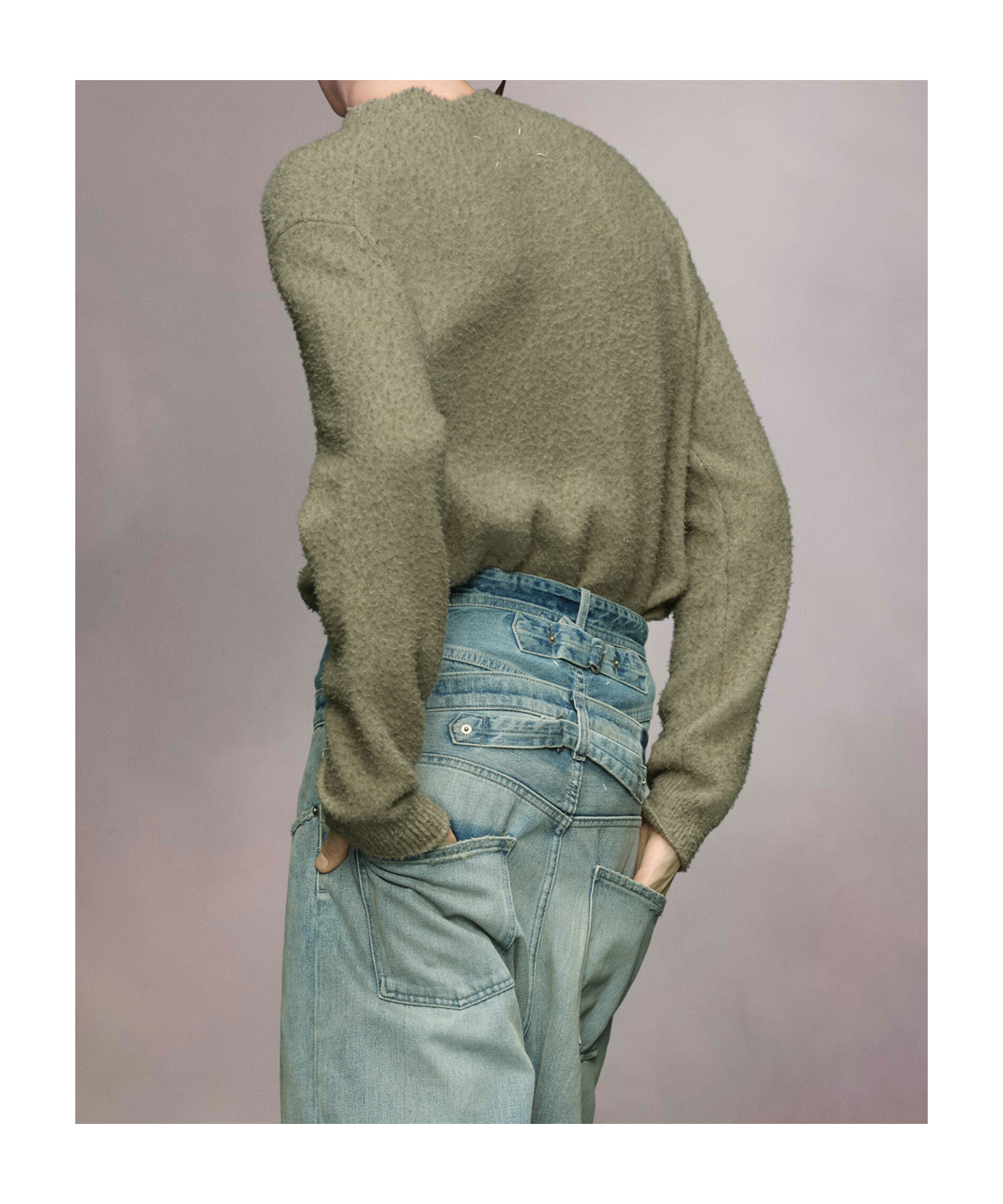 Maison Margiela Crew-neck Jumper In Gray