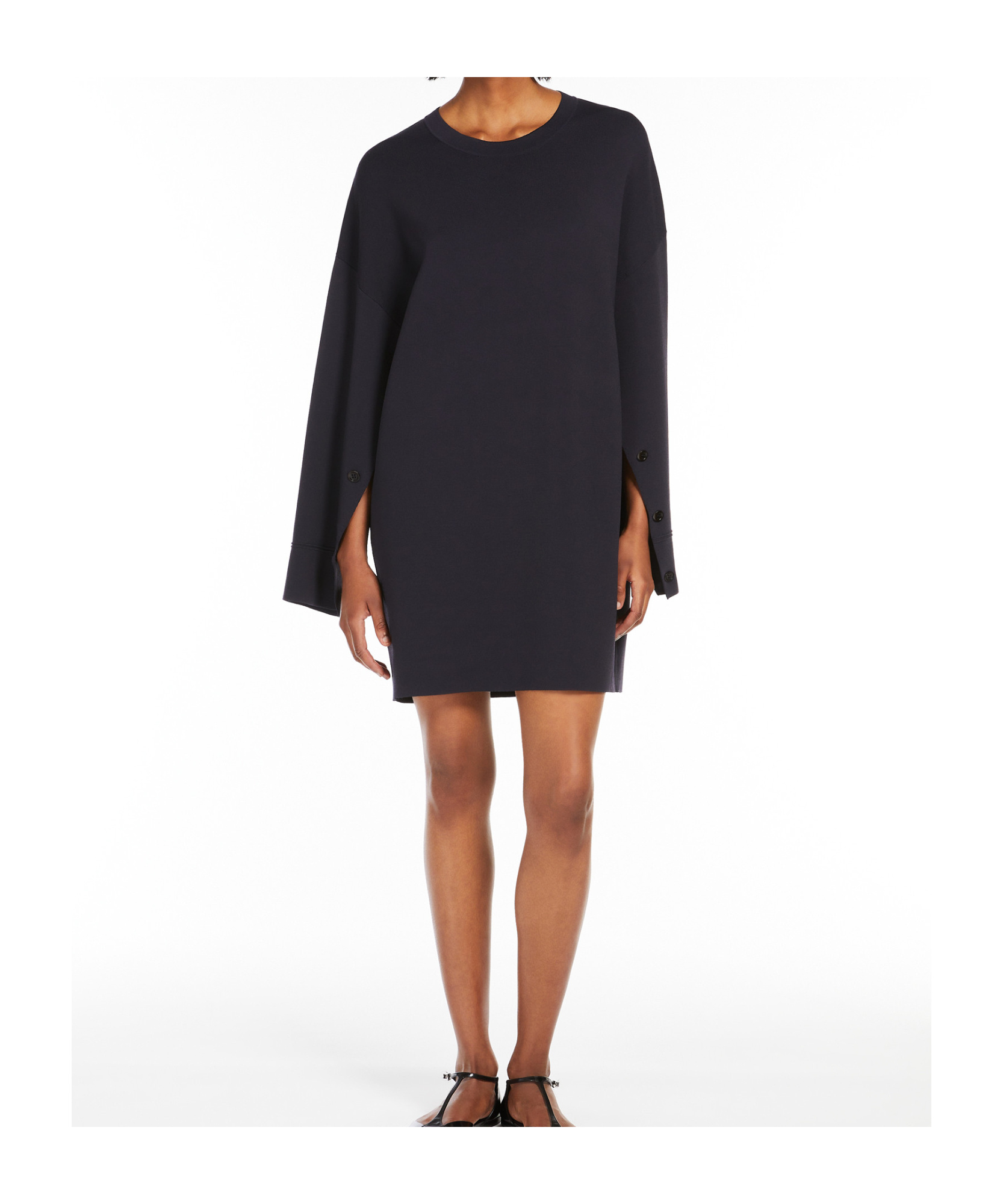 Max Mara Vestido De Punto De Viscosa In Black