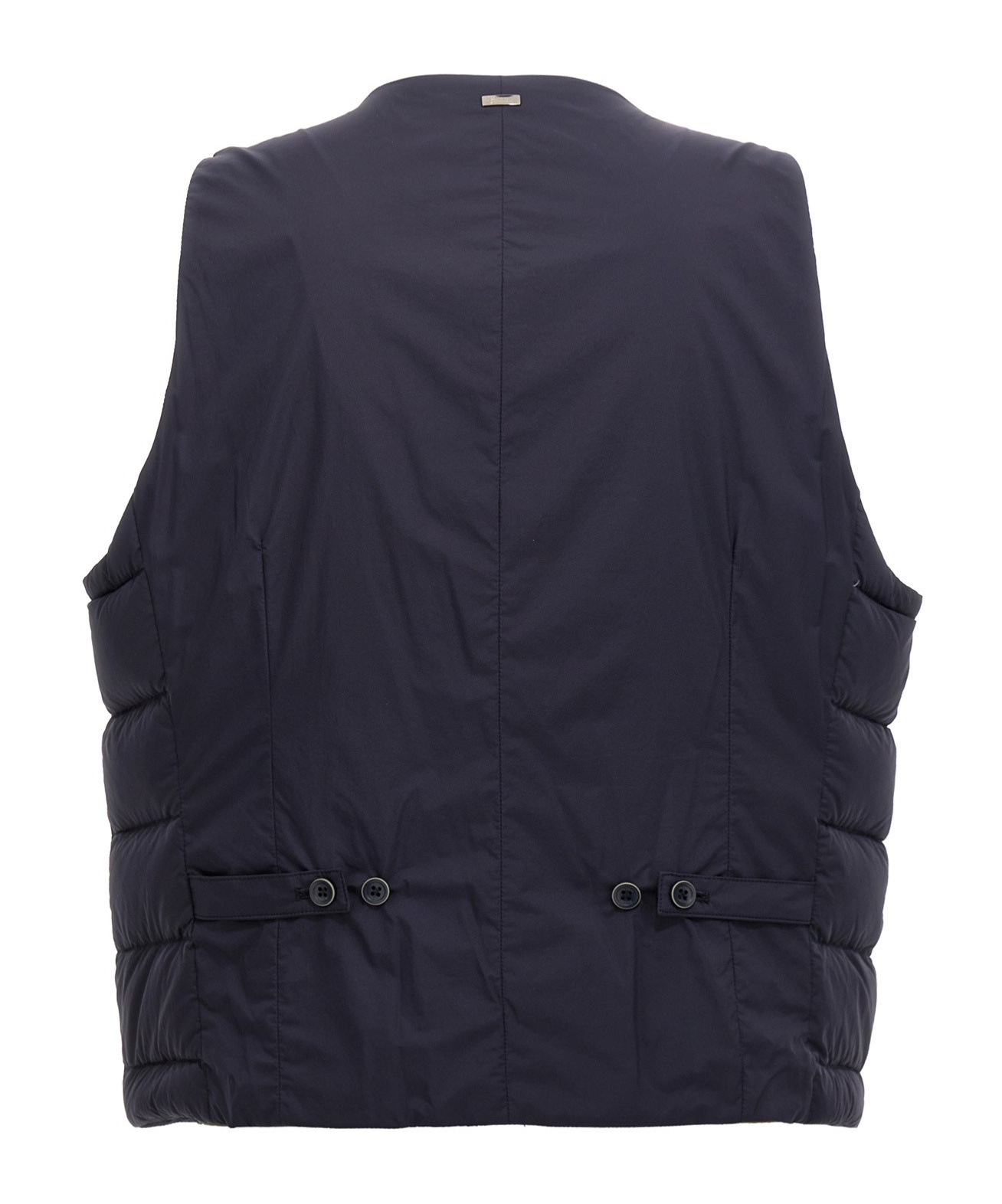 Herno Padded Button-up Gilet Vest In Black