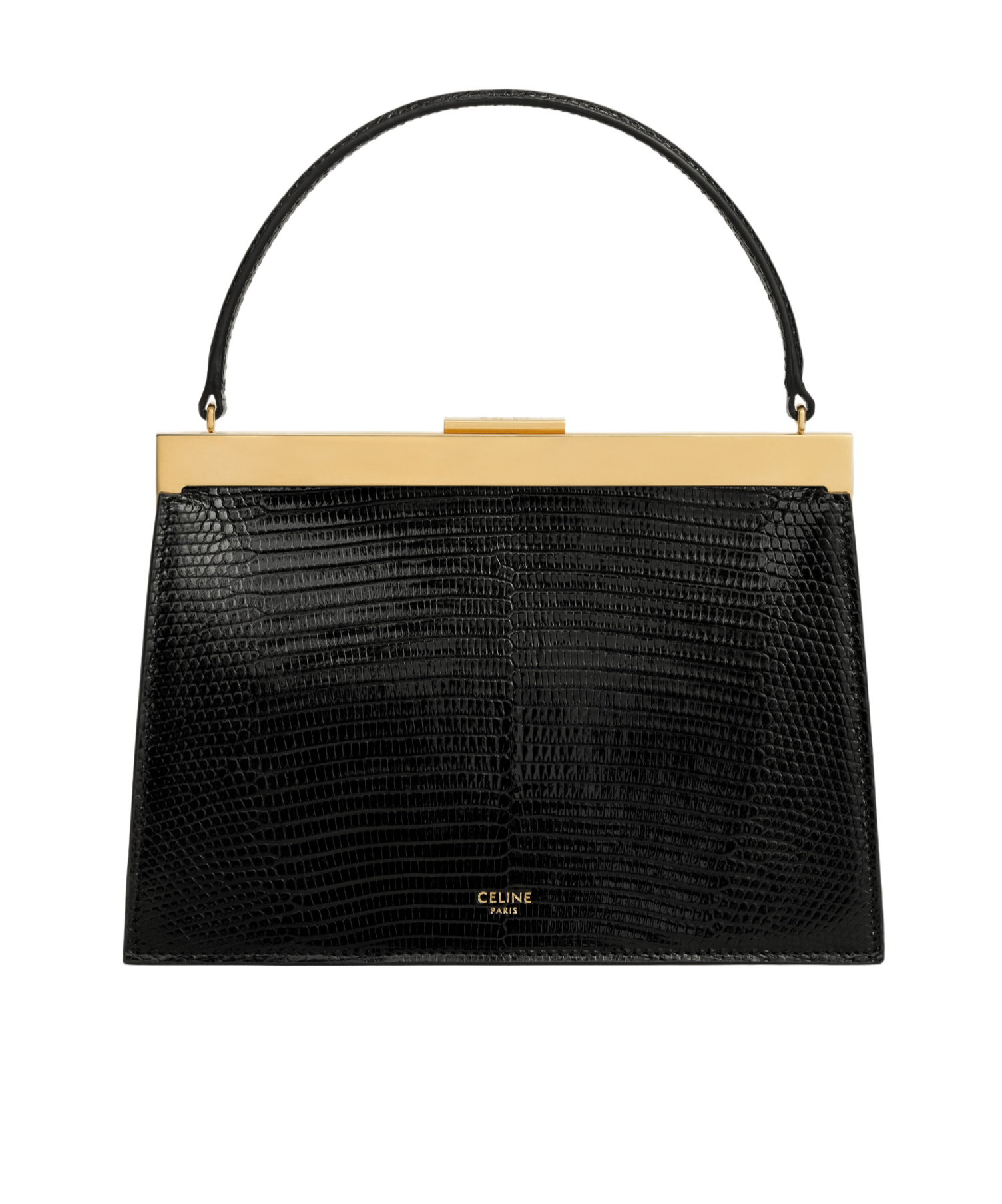Celine Small Augustine In Lizard In Black