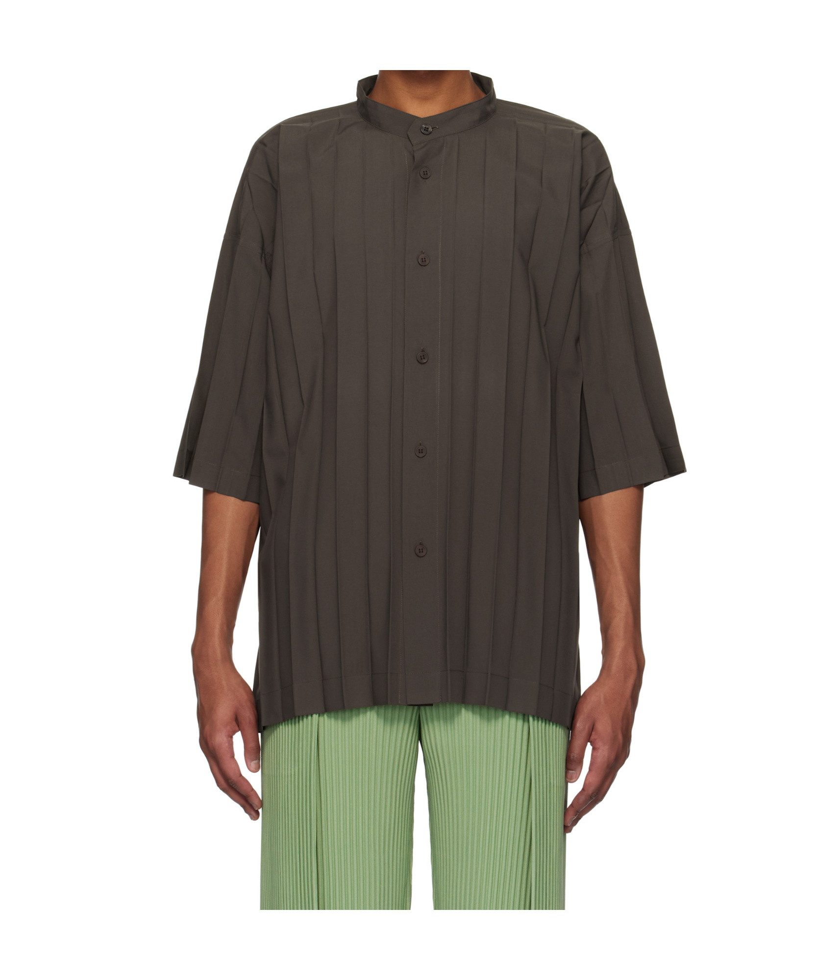 Issey Miyake Gray Edge Shirt In Black