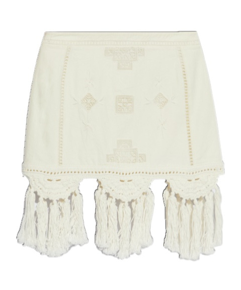 Isabel Marant Sandra Cotton Mini Skirt In White