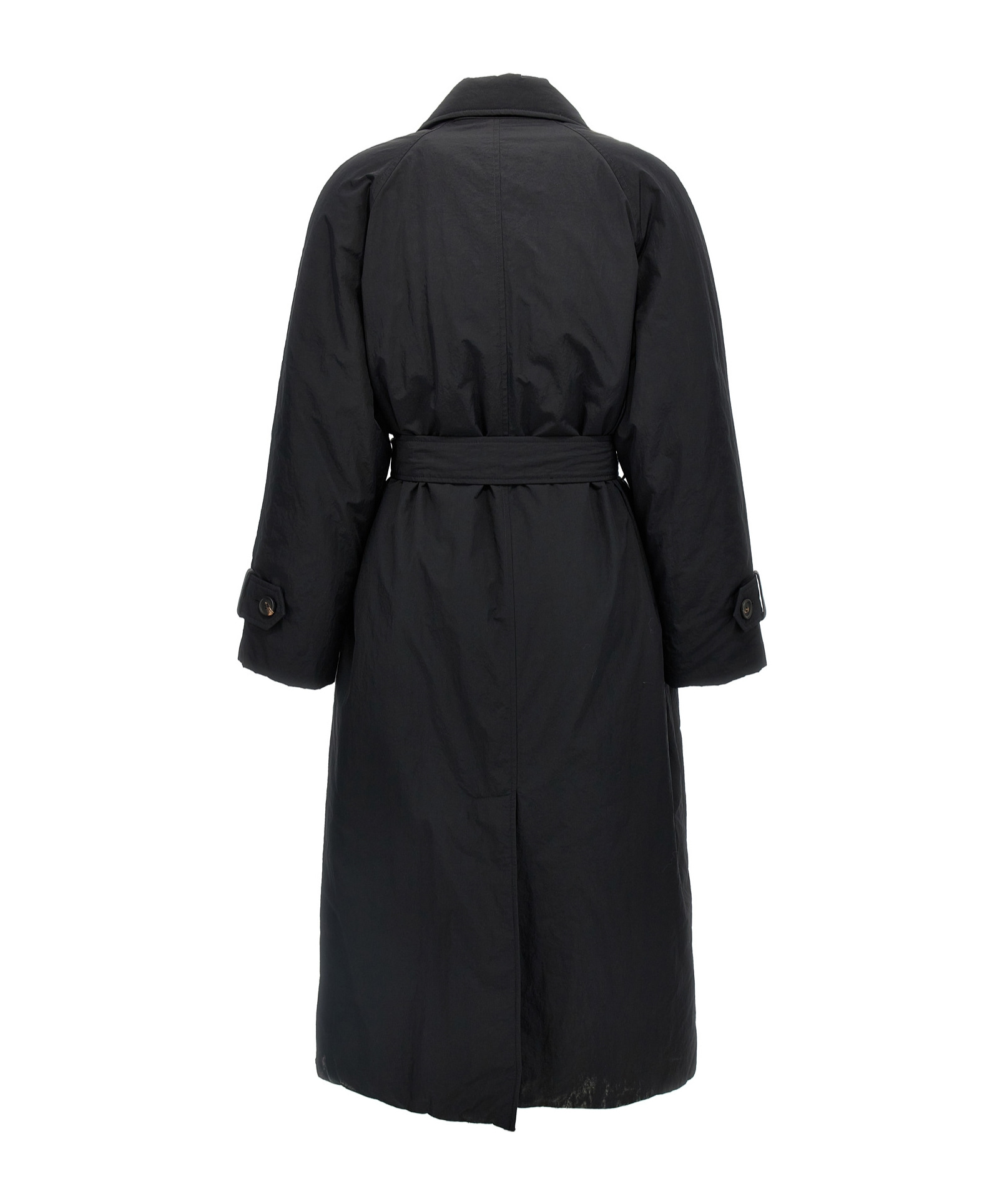Brunello Cucinelli Padded Long Belt Down Jacket In Black