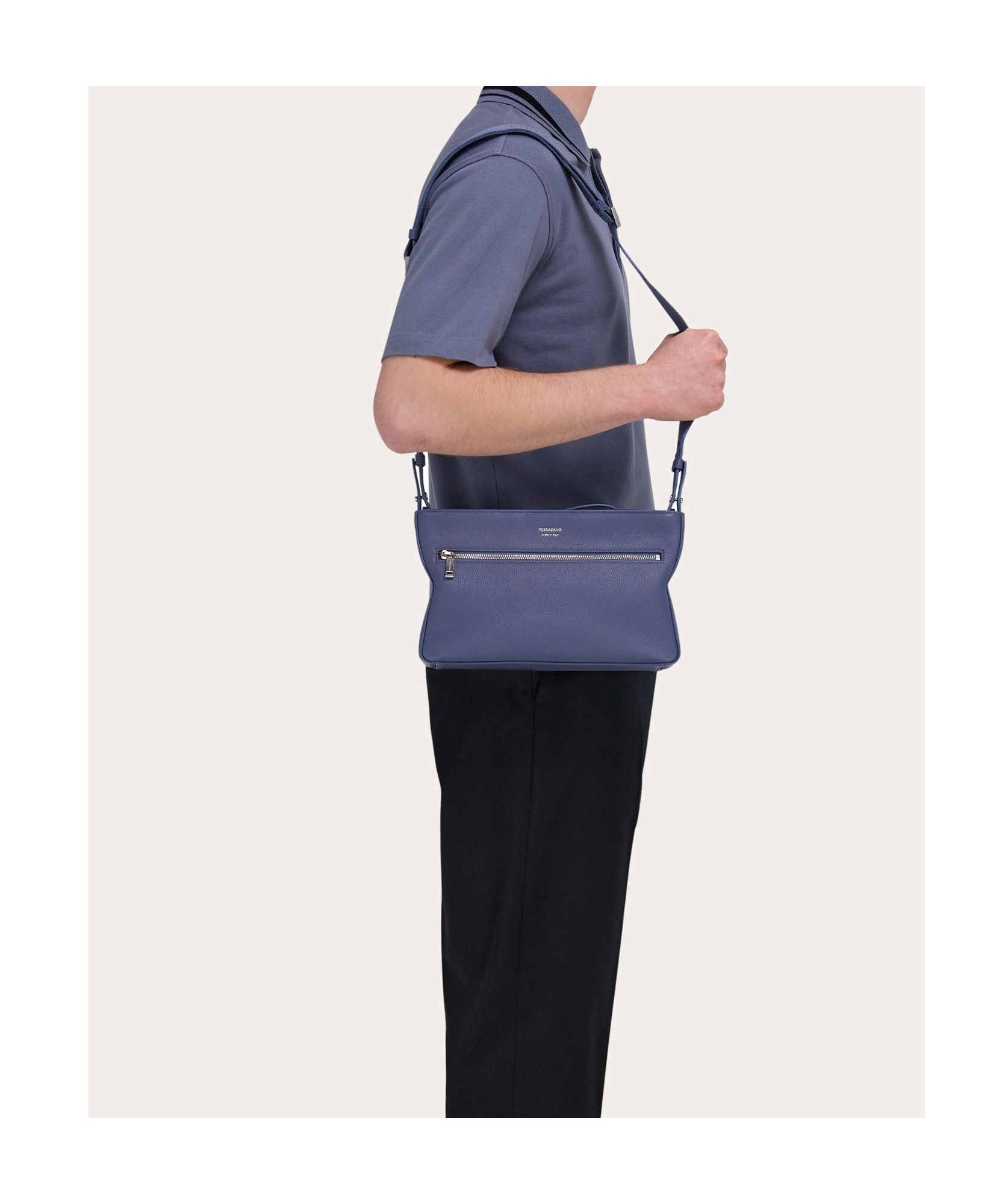 Ferragamo Star-shaped Pouch In Gray