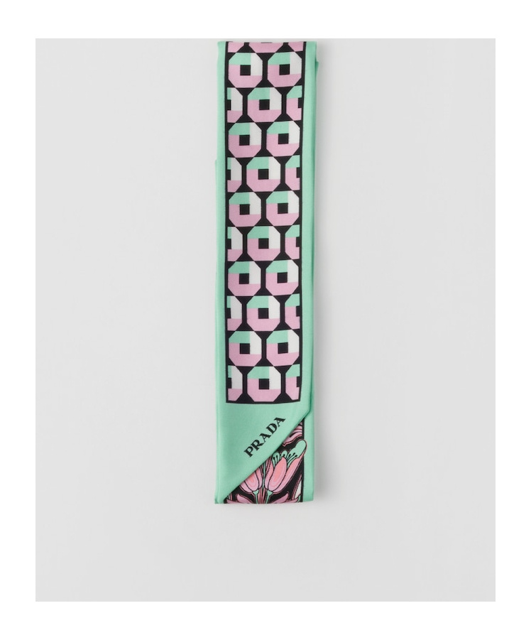 Prada Silk Scarf In Multicolor
